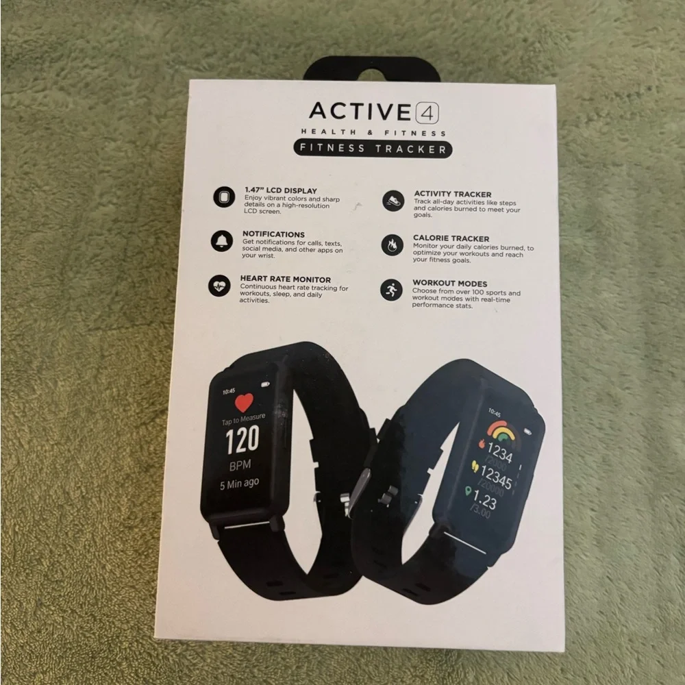 iTouch Active 4 Black Fitness Smartwatch - Heart Rate & Calorie Tracker